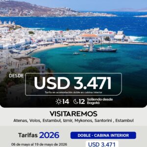 Joyas de Grecia y Estambul I – Costa por las islas griegas 14 días - 12 noches