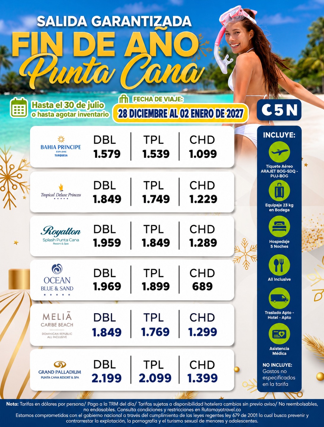 Fin de año en Punta Cana